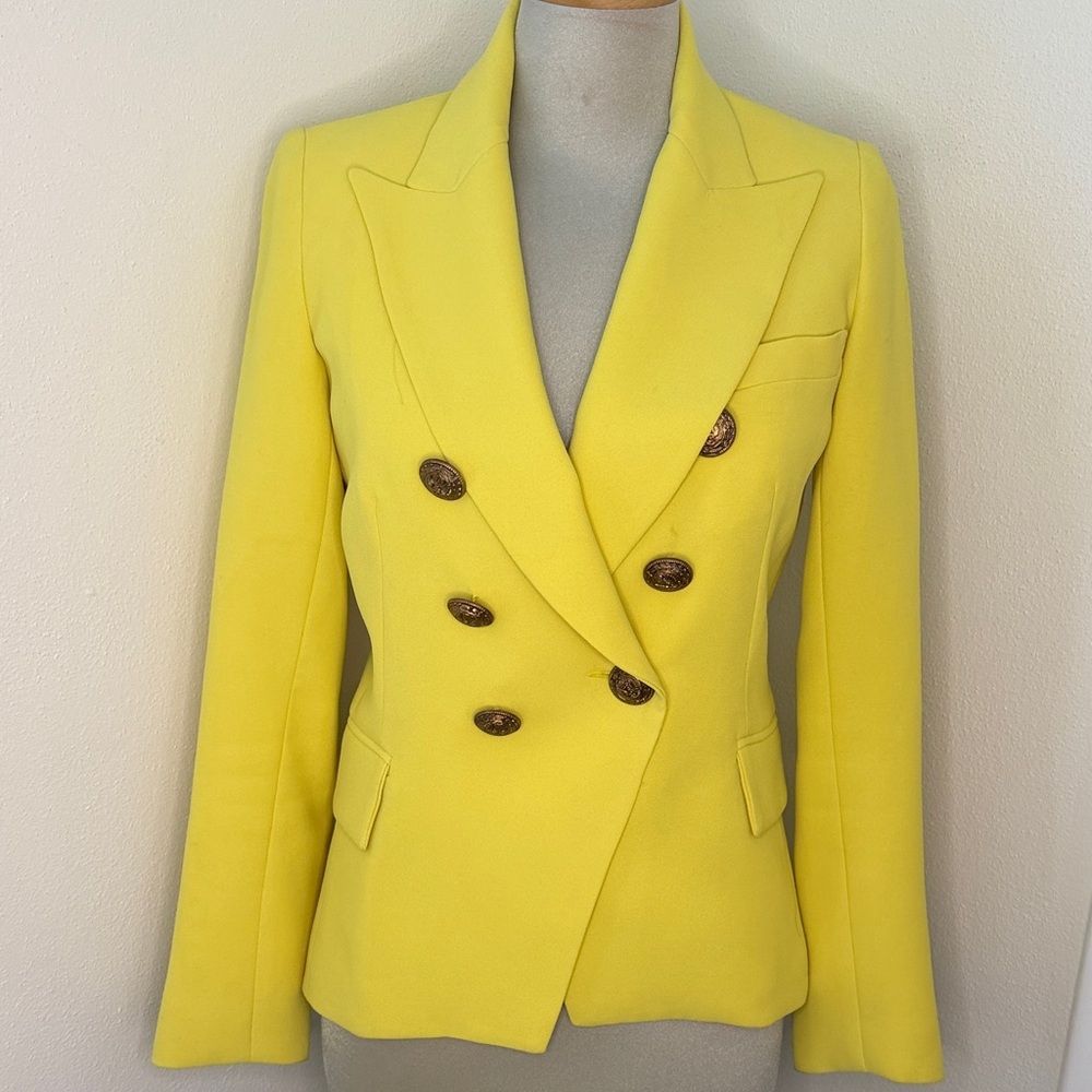 Cara Lotti Paris yellow blazer jacket 36 6 Veronica